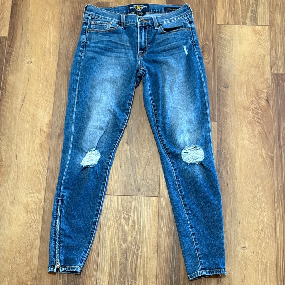 Lucky Brand Sofia Skinny Jeans Women's size 4 distressed
